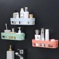 soap holder organizer lagayan ng sabon pang ligo soap organizer Plastic Bathroom Storage Shelf Wall Hanging Multifunct Self Adhesive Bathroom Cosmetic Shelf Rack Shower Shampoo Soap Organizer. 