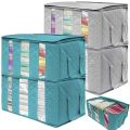 Large Capacity Storage Bags Large Blanket Clothes Organization and Storage Containers for Comforters,Bedding, Foldable Organizer. 