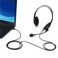 3.5mm/USB Wired HD Voice Business Headphones With Microphone Noise Cancelling Adjustable Office Headset For PC/Laptop. 