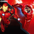 (Ready Stock) G-Shock x Iron Man Men Watch Digital Sport Watch LED Display Water Resistant Shockproof and Waterproof World Time LED Auto Light Sports Square Wrist Watches GA-110IRONMAN-4PR.