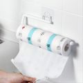 Kitchen Tissue Holder Hanging Toilet Roll Paper Towel Holder Rack Kitchen Bathroom Cabinet Door Hook Holder Organizer.