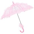 Western Style Girl Child Clear Umbrella Kids Umbrellas for Rain Lace Cotton Parasol.