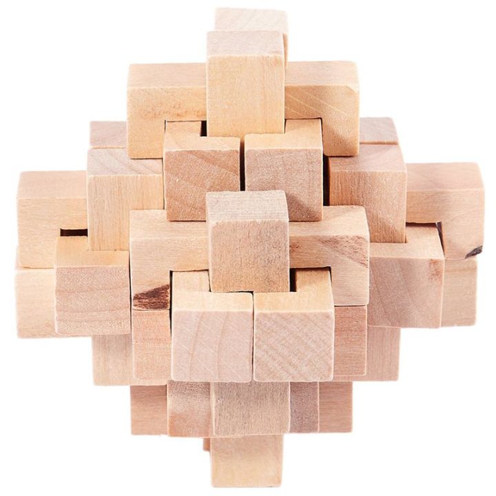 2pcs%20Wood%20Puzzle%20Brain%20Teaser%20Toy%20Games%20:1pcs%20Interlocking%20Puzzle%20&%201pcs%20Tetrakaidecahedron%20Lock%20Logic%20Puzzle%20Tik%20Tok%20-%20Image%205