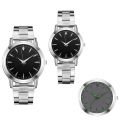 Couple Wristwatches Lover Quartz Watch Unisex Diamond Stainless Steel Luxury Silver Mesh Strap Fashion Women Men. 