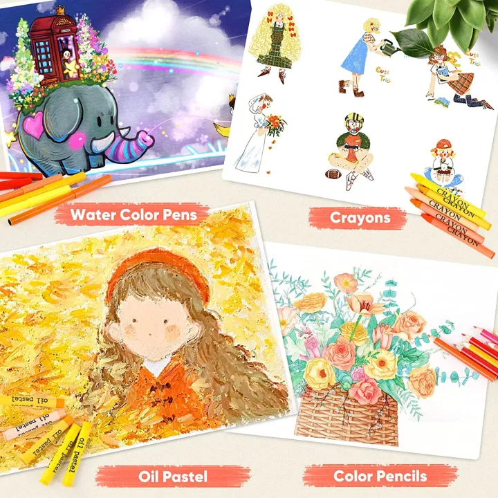 145%20Pcs%20Art%20Set%20Box%20&%20Drawing%20Kit%20with%20Crayons,%20Oil%20Pastels,%20Colored%20Pencil%20Deluxe%20Gift%20Art%20-%20Image%206