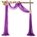 Wedding Arch Drape Solid Color Romantic Wedding Organza Tulle Chiffonfabric Draping Curtain Party Events Backdrop Decor Supplies. 