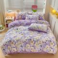 Small fresh class A cotton four-piece set, cotton sheets, quilt cover, cotton quilt cover, student dormitory bed sheet three-piece set. 