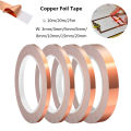 10M 20M Copper Foil Tape Single Side Conductive Shielding Tape Snail Tape Stain Glass Home Appliance DIY Copper Tape.