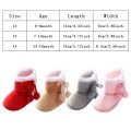 Slip On Anti Skid Bottom Down Shoes Flat Snow Boots Newborn Toddler Plush Fur Winter Warm Boots. 