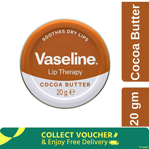 Vaseline Lip Therapy Cocoa Butter – 20g Moisturizing Lip Balm for Dry & Chapped Lips