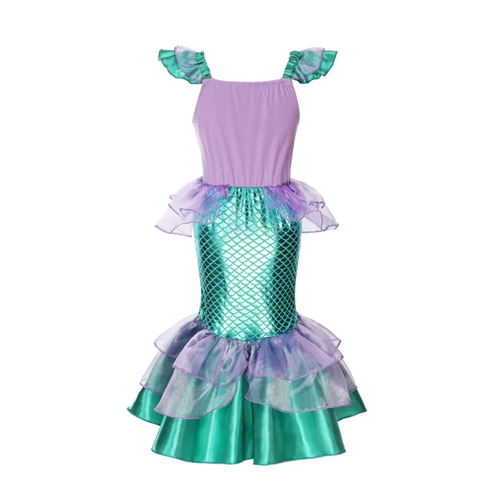 Ariel%20Girl%20Little%20Mermaid%20Costume%20Halloween%20Kid%20Dress%20For%20Girls%20Children%20Carnival%20Birthday%20Party%20Clothes%20Cosplay%20Mermaid%20Dress%20-%20Image%203