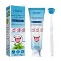 Tongue Scraper Tongue Cleaning Gel Tongue Brush Helps Fight Bad Breath Tongue Cleaner Brush Precise Cleaning Brush Kit. 