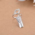 Wholesale Creative Jewelry Ring Rhinestone Nail Ring Adjustable Finger Nail Ring For Women.