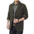 New Men Blazer Spring Autumn Cotton Denim Jackets Business Casual Slim Fit Solid Color Outwear Male Coat M-5XL Hot Selling. 
