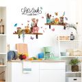 【2023】 Kitchen Cutlery Pattern Wall Sticker Living Room Restaurant Background Home Decoration Wallpaper Fridger Self Adhesive Poster.