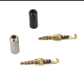 4 Pole Metal Body Headphone Jack Plug Male 3.5mm 4 Pin Stereo Audio Headphone Jack Connector Earphone Plug For Mobile Phone Computer Laptop Desktop PC MP3. 
