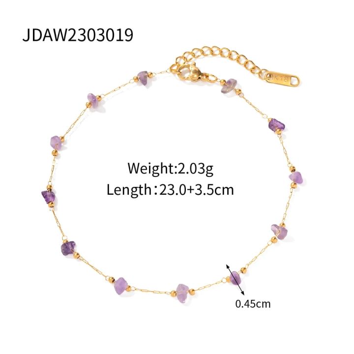 Uworld%20Stainless%20Steel%20Chain%20Handmade%20Anklets%20Bangle%20for%20Women%20Multicolor%20Mix%20Natural%20Stone%20Fashion%20Jewelry%20Wholesale%20-%20Image%207