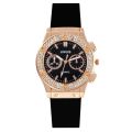 Luxury Fashion Women Silicone Watches High End Double Diamond Scale Dial Ladies Quartz Wristwatches Casual Watch Reloj Mujer. 