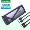 UGREEN M.2 NVMe and SATA SSD Enclosure Reader 10Gbps USB C 3.2 Gen2. 