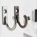 10PCS Small Antique Hooks Wall Hanger Curved Buckle Horn Lock Clasp Hook for Wooden Jewelry Box Hardware Home Coats Hat Clothes.