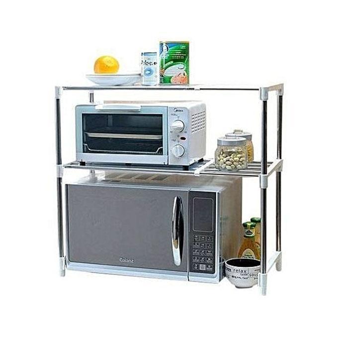 Microwave Oven Storage Racks - Silver