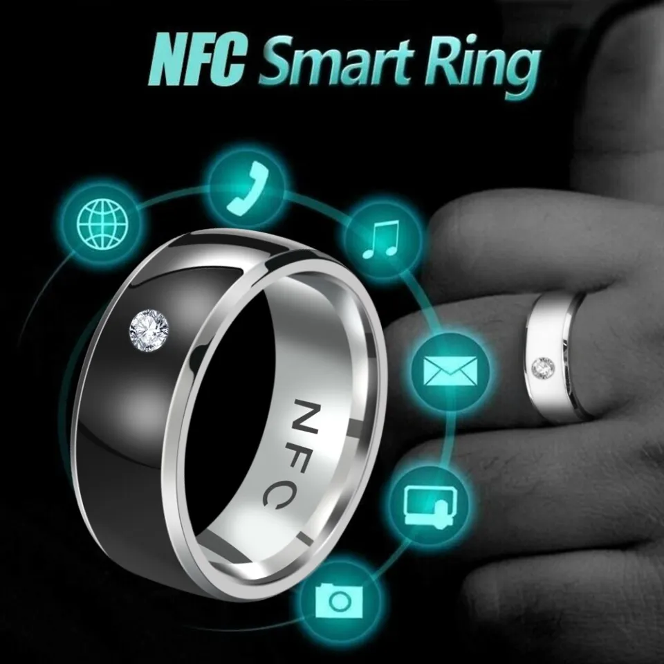 NEW)1PC NFC Multifunctional Intelligent Ring Finger Smart Wear
