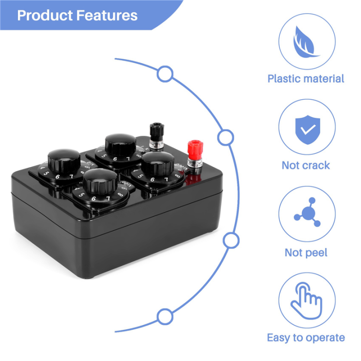 NXFDSIOZ%204X%200-9999%20Ohm%20Simple%20Resistance%20Box%20Precision%20Variable%20Decade%20Resistor%20Teaching%20Instrument%20-%20Image%205