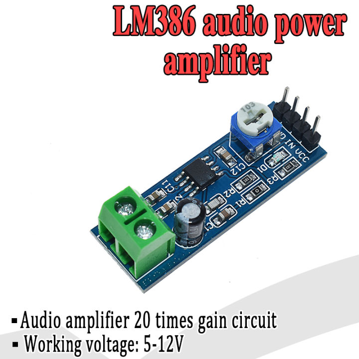 LM386 audio power amplifier module 200 times gain amplifier board mono ...