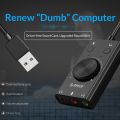 SC2 USB Sound Card External Headphone Desktop PC Notebook Audio Converter Volume Adjustable Driver-Free Plug and Play. 