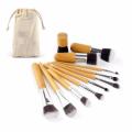 Professional Bamboo makeup  Brush Set- 11 Pcs. 