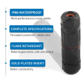IP68 Electrical Waterproof Connector Wire Cable 3 Pin Outdoor Hard Wire Quick Push-in Conductor Terminal Connector 10PCS. 