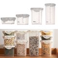 Plastic Storage Jars with Airtight Lid Food Storage Containers for Pantry Organization and Storage for Cereal Flour Sugar. 