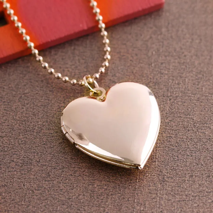 1%20Pc%20Heart%20Shaped%20Friend%20Photo%20Picture%20Frame%20Locket%20Pendant%20for%20Necklace%20Romantic%20Fashion%20Jewelry%20Nice%20Gift%20-%20Necklace%20For%20Girls%20-%20Image%203