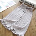 Baby Girls Waist Flare Trousers Summer Children Wide Leg Pants Kids Girl Loose Pants Toddler Pleated Ankle-length Pants. 