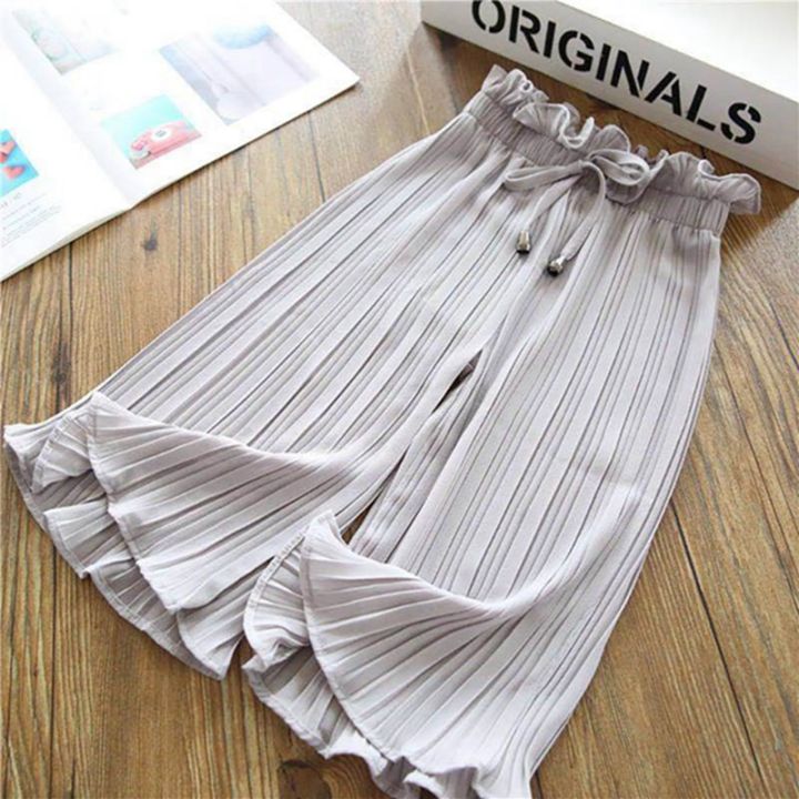Baby%20Girls%20Waist%20Flare%20Trousers%20Summer%20Children%20Wide%20Leg%20Pants%20Kids%20Girl%20Loose%20Pants%20Toddler%20Pleated%20Ankle-length%20Pants%20-%20Image%202
