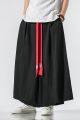 2022 Men Wide Leg Pants Mens Cotton Joggers Retro Loose Trousers Man Chinese Style Linen Pants Male Big Crotch Nepal Robe Pants. 