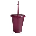 700ml 24oz Food Grade PP Plastic Glitter Cup Pure Color Straw Glitter Cups Reu Plastic Water Bottle Drinkware Supplies. 