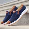 New Trendy Premium Quality Black Blue And Grey Color CANADIAN Canvas Sneakers Shoes For Men M6060. 