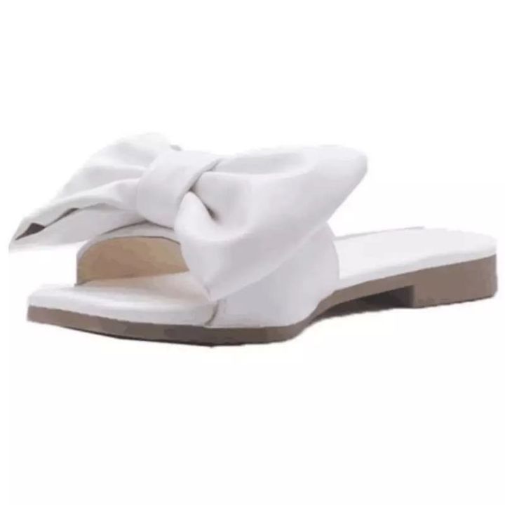 Cross-border%202020%20new%20European%20and%20American%20summer%20square%20toe%20flat%20bottom%20straight%20bow%20solid%20color%20bow%20women's%20sandals%20in%20stock%20-%20Image%205