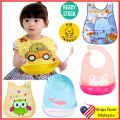 Silicone Baby Bibs With Soft Plastic Tray Detachable. 