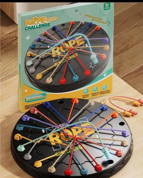 Sorting Rope 【Krystal】Knots Rope Untangling Brain Teaser Fine Motor Skills Toy ...