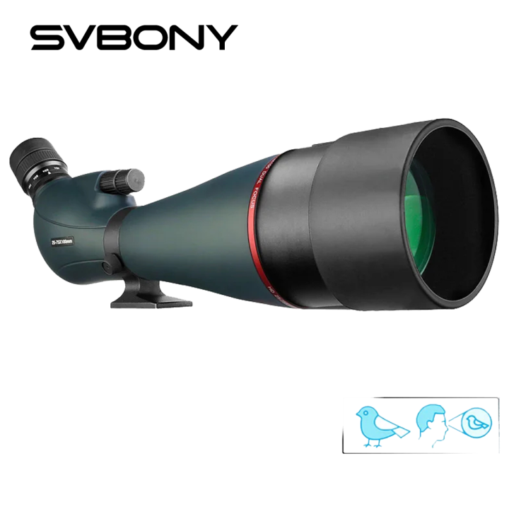 SVBONY Telescope SV406/SV406P ED Spotting Scope 20-60x80/25-75X100/16-48X65 Dual Focus IPX7 Waterproof for BirdWatching Archery