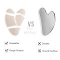 （NEW） Gua Sha Board Facial Gua Sha Scrapers Board Plate Tool Stainless Steel Gua Sha Massage Tool Natural Universal Facial Metal Gua Sha Board for SPA. 