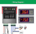 STC-1000 AC 220V Digital Temperature Controller Centigrade Thermostat Heating Cooling Controller with 3ft Long NTC Sensor Probe.