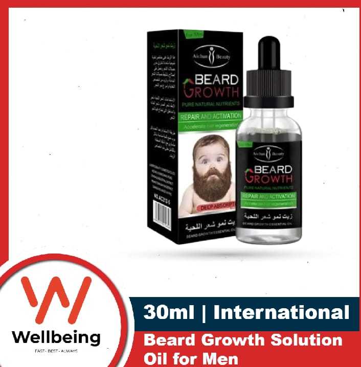 Aichun Beauty Beard Growth Solution Oil for Men 30ml 1 ps ,.,'.l;
