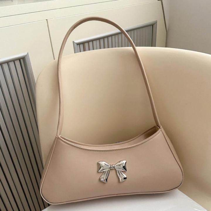 Handbag%20Chic%20Bow%20Pu%20Leather%20Shoulder%20Bag%20French%20Design%20Textured%20Underarm%20Bag%20for%20Women%20Evening%20Casual%20Party%20Gift%20-%20Image%208