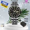 POEDAGAR Top Brand Luxury Man Wristwatch Waterproof Luminous Date Week Men Watches Stainless Steel Quartz Men's Watch Male reloj. 
