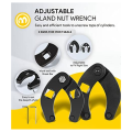 3 Pack Hydraulic Seal Installation Tools Hydraulic Cylinder Piston Repair Seal Kit Alloy Steel Wrench for Farm and Construction Equipment. 