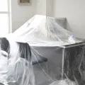 Various size clear plastic furniture cover sofa cover chair cover. 