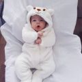Newborn Baby Boy Girl Kids Bear Hooded Romper Jumpsuit Bodysuit Clothes Outfits Long Sleeve Playsuit Toddler One Piece Outfit. 